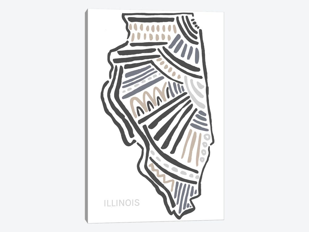 Illinois by Statement Goods 1-piece Canvas Print