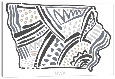 Iowa Canvas Art Print - State Maps