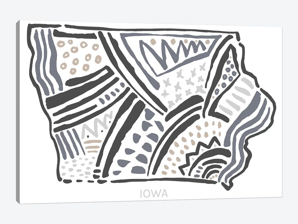 Iowa by Statement Goods 1-piece Canvas Art Print