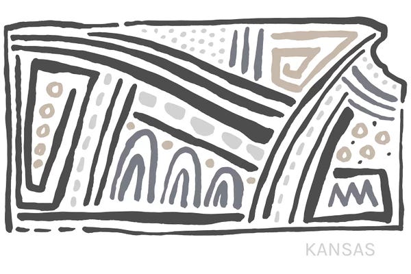 Kids Map Art: Kansas by Statement Goods