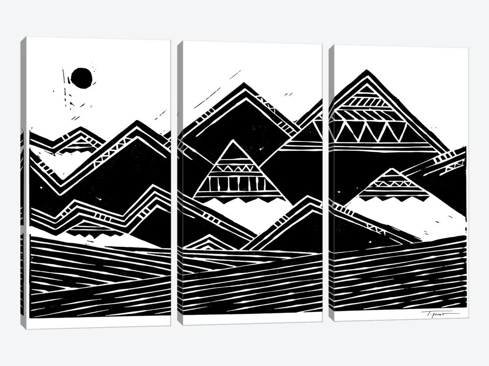Abstract Mountains by Statement Goods 3-piece Canvas Artwork