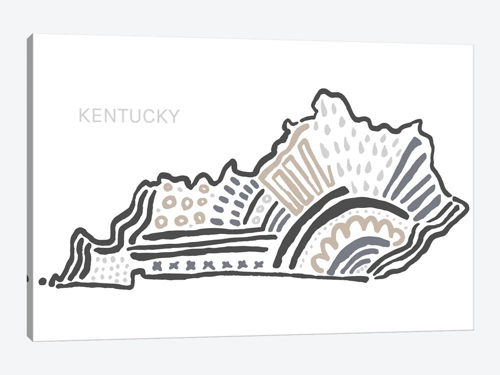Kentucky In Black And White by Statement Goods 1-piece Art Print