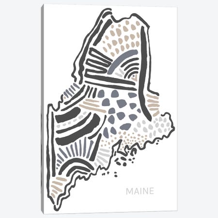 Maine Canvas Print #SGD35} by Statement Goods Canvas Wall Art