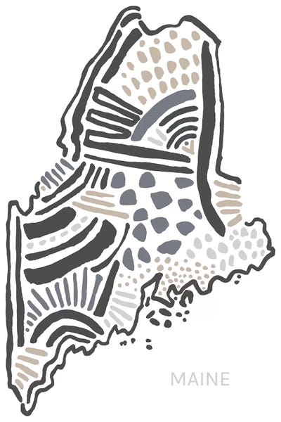 Kids Map Art: Maine by Statement Goods