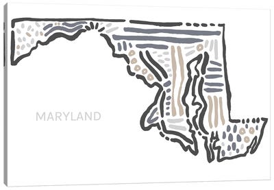 Maryland Canvas Art Print - Kids Map Art