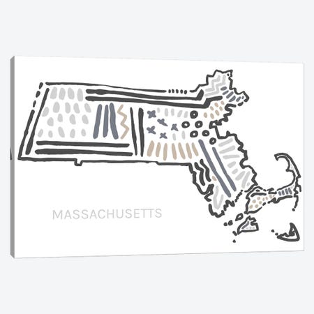 Massachusetts Canvas Print #SGD37} by Statement Goods Canvas Art