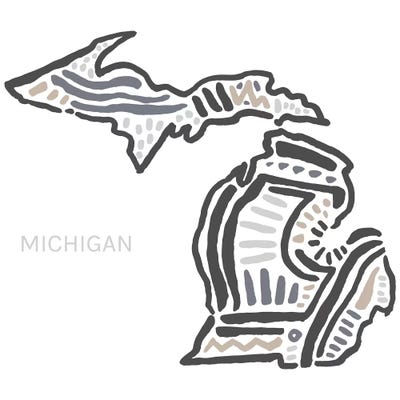 Michigan by Statement Goods framed wall art