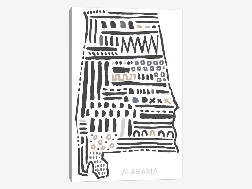 Alabama by Statement Goods 1-piece Canvas Print