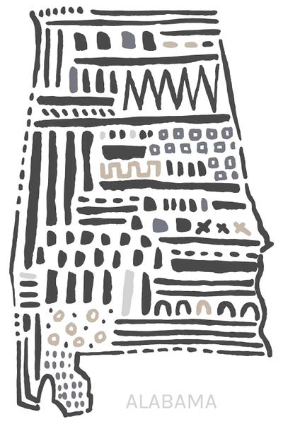 Kids Map Art: Alabama by Statement Goods