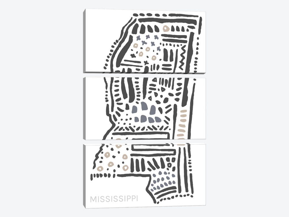 Mississippi by Statement Goods 3-piece Canvas Wall Art