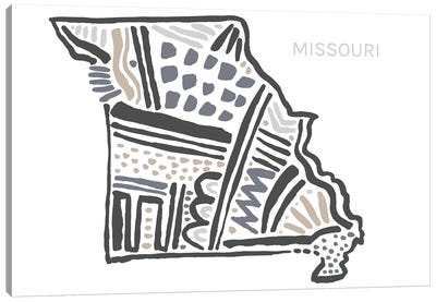 Missouri Canvas Art Print - Kids Map Art