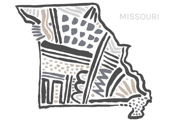 Kids Map Art: Missouri by Statement Goods