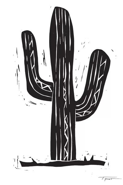 Black & White Florals: Modern Cactus by Statement Goods