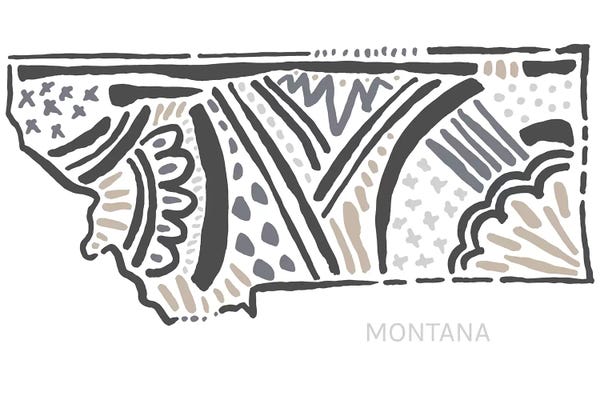 Kids Map Art: Montana by Statement Goods