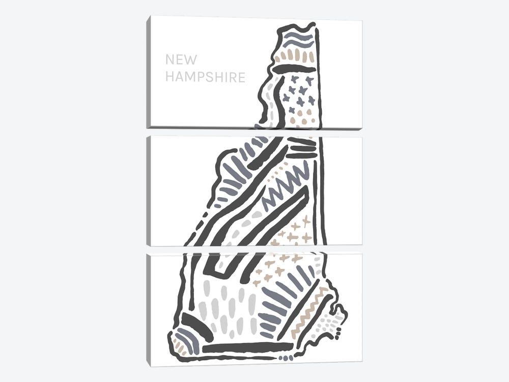 New Hampshire by Statement Goods 3-piece Canvas Wall Art