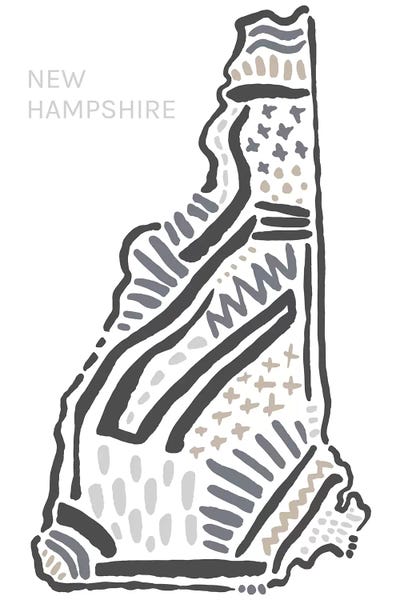Kids Map Art: New Hampshire by Statement Goods