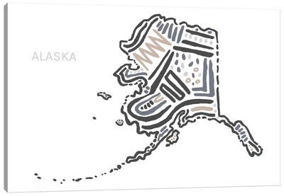 Alaska Canvas Art Print - Kids Map Art