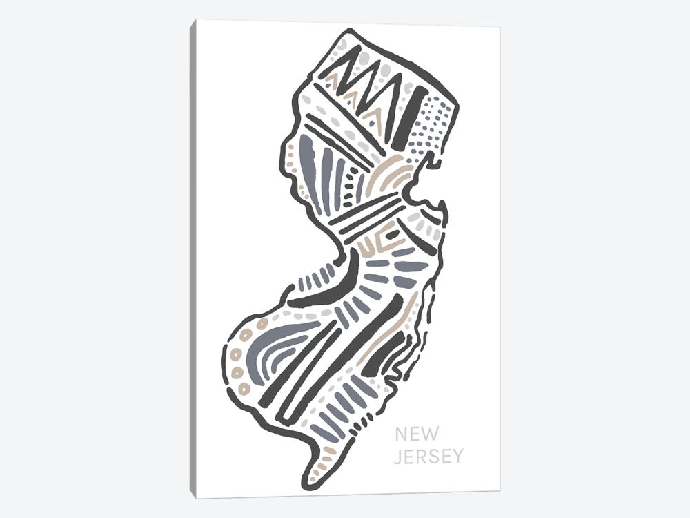 New Jersey by Statement Goods 1-piece Canvas Wall Art