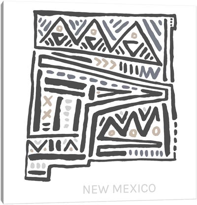 New Mexico Canvas Art Print - State Maps