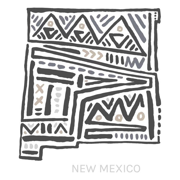 Kids Map Art: New Mexico by Statement Goods