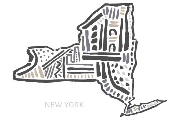 Kids Map Art: New York by Statement Goods