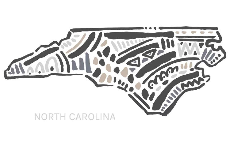 North Carolina by Statement Goods canvas print