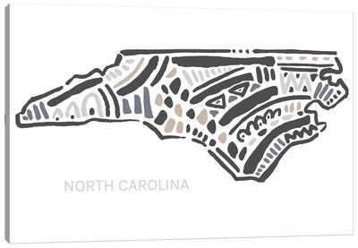 North Carolina Canvas Art Print - Kids Map Art