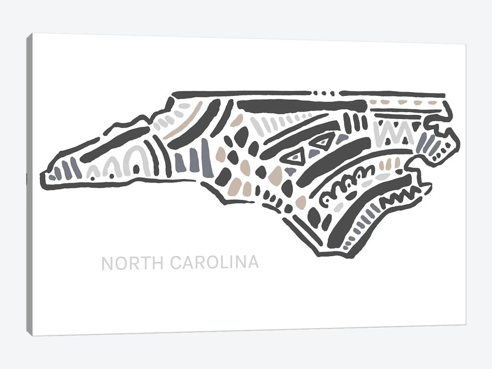 North Carolina by Statement Goods 1-piece Canvas Print