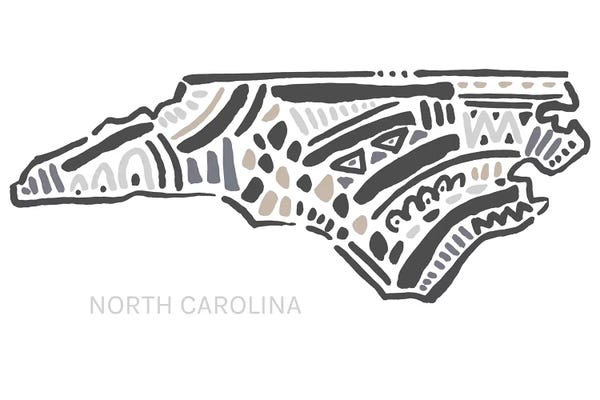 Kids Map Art: North Carolina by Statement Goods