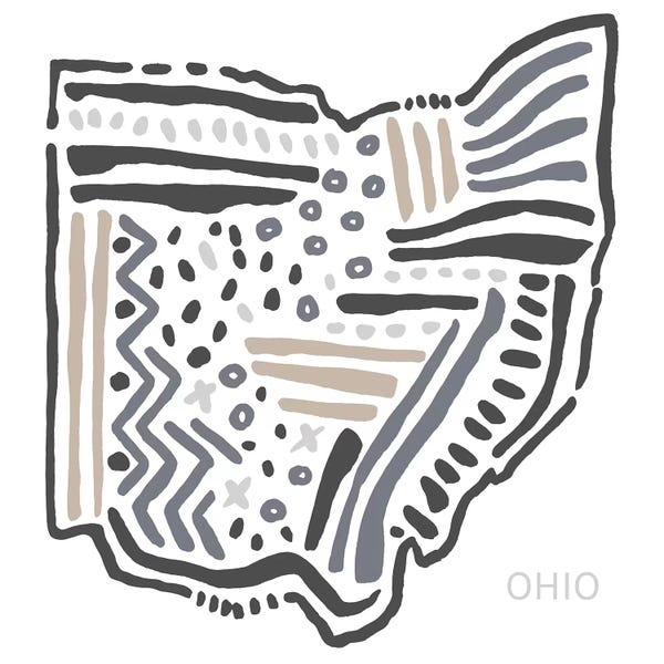 Kids Map Art: Ohio by Statement Goods