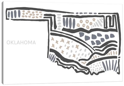 Oklahoma Canvas Art Print - Kids Map Art