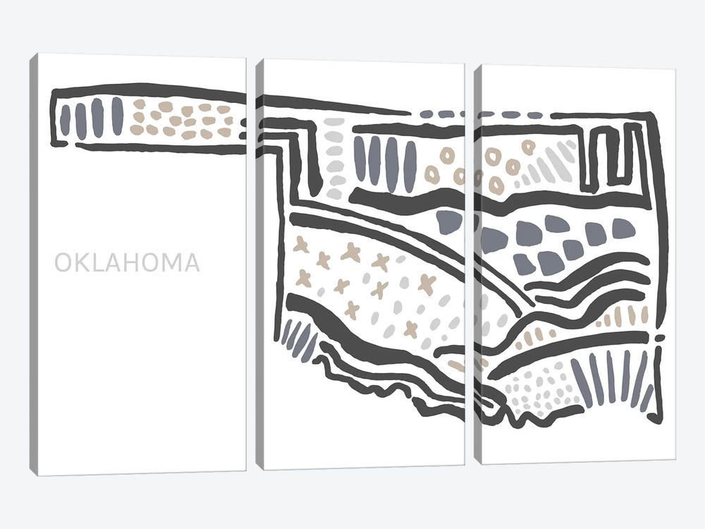 Oklahoma by Statement Goods 3-piece Canvas Art