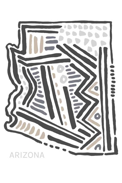 Kids Map Art: Arizona by Statement Goods