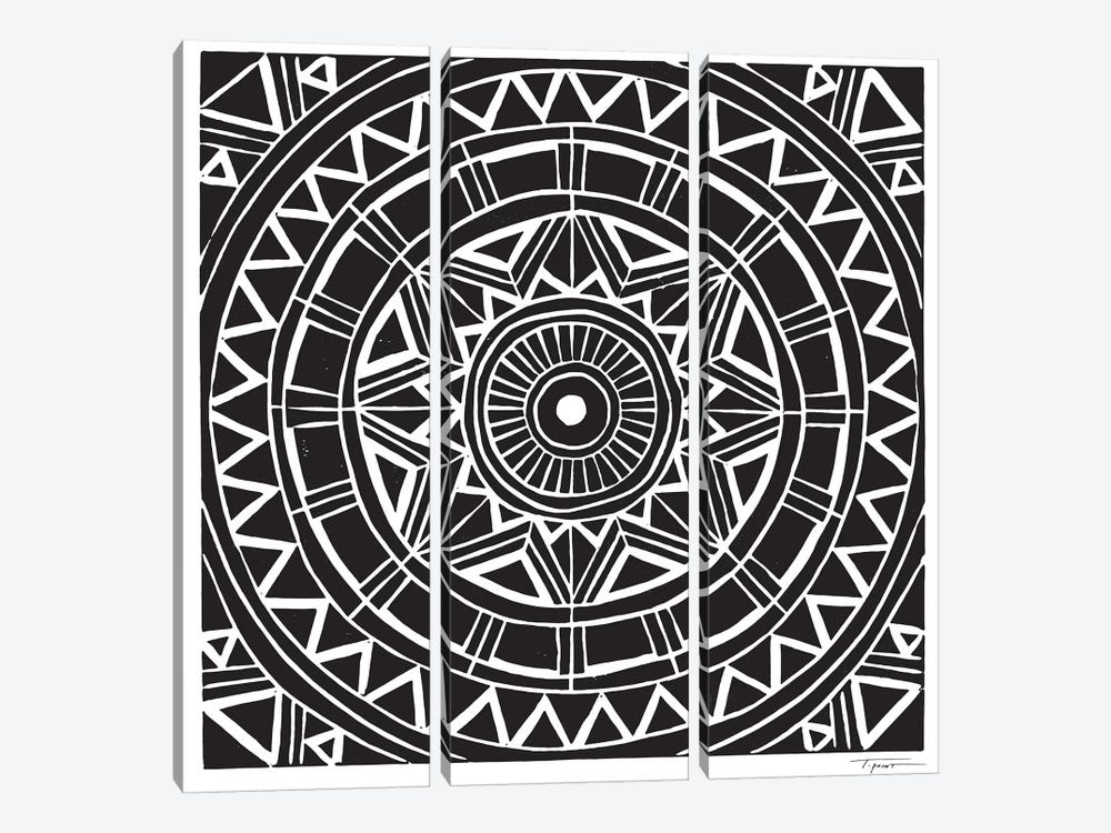 Radial Tribal Design by Statement Goods 3-piece Canvas Art Print