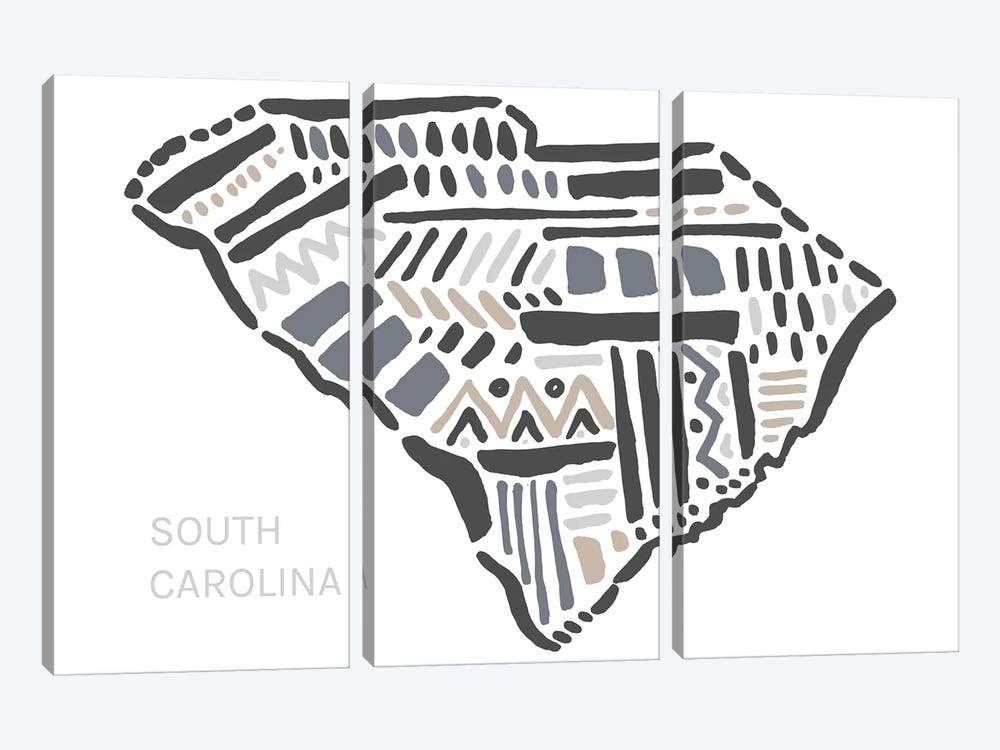 South Carolina by Statement Goods 3-piece Canvas Artwork