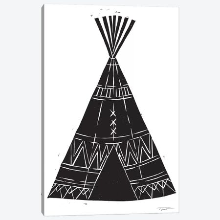 Tee Pee With Tribal Patterns Canvas Print #SGD67} by Statement Goods Canvas Print