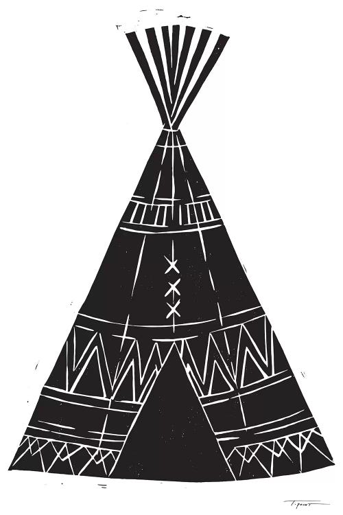 Tee Pee With Tribal Patterns