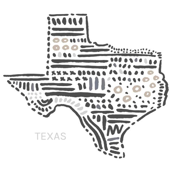 Kids Map Art: Texas by Statement Goods