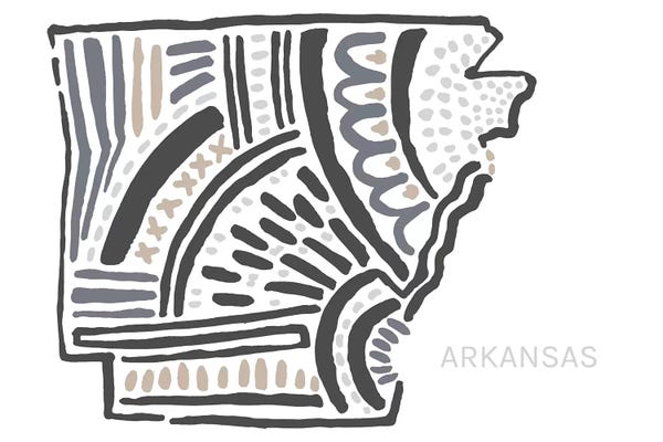 Kids Map Art: Arkansas by Statement Goods