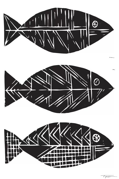 Three Tribal Fish by Statement Goods wall art