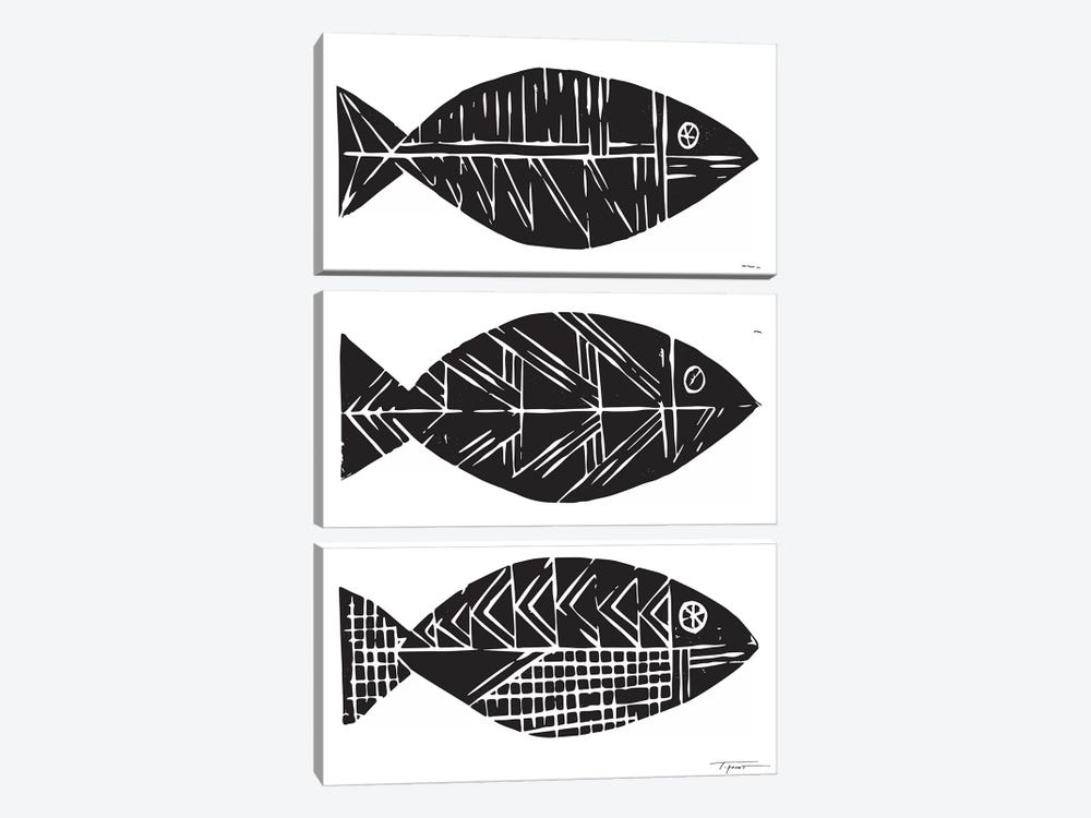 Three Tribal Fish by Statement Goods 3-piece Canvas Art