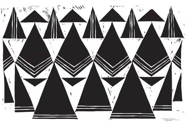 Black & White Patterns: Triangles That Repeat by Statement Goods