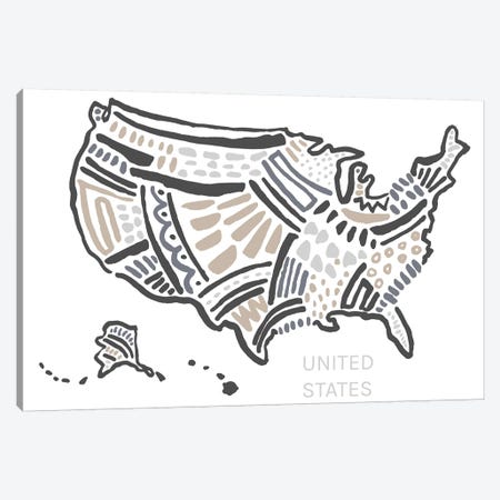 USA Canvas Print #SGD74} by Statement Goods Canvas Artwork
