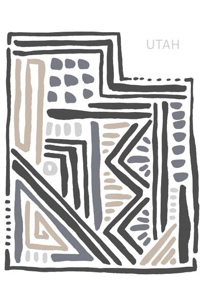 Kids Map Art: Utah by Statement Goods