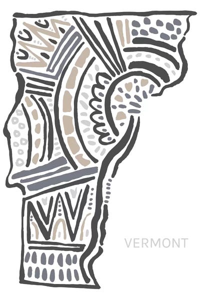 Kids Map Art: Vermont by Statement Goods
