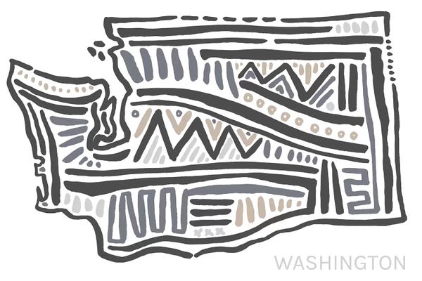 Kids Map Art: Washington by Statement Goods
