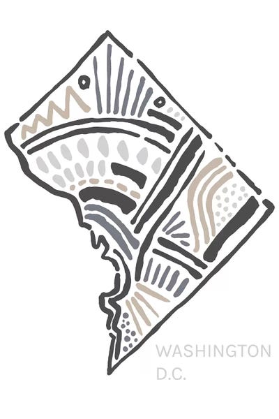 Kids Map Art: Washington D.C. by Statement Goods