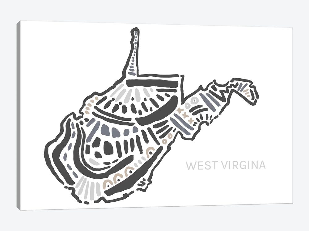 West Virginia by Statement Goods 1-piece Canvas Print