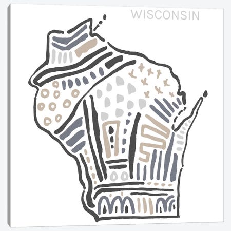 Wisconsin Canvas Print #SGD81} by Statement Goods Canvas Wall Art
