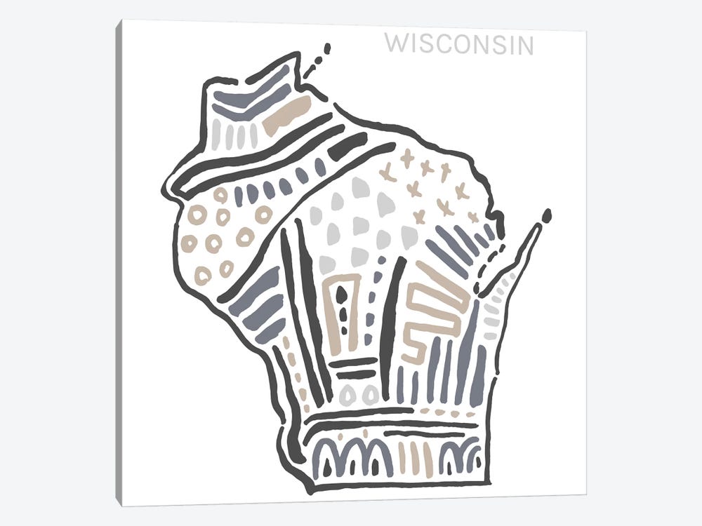 Wisconsin by Statement Goods 1-piece Canvas Artwork